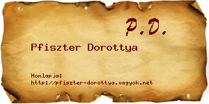 Pfiszter Dorottya névjegykártya