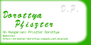 dorottya pfiszter business card